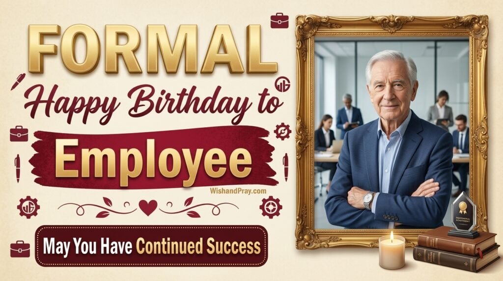 Short Formal Happy Birthday to Employee