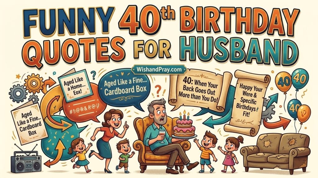 Funny 40th Birthday Quotes for Husband