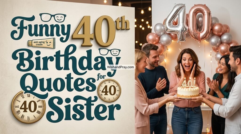 Funny 40th Birthday Quotes for Sister