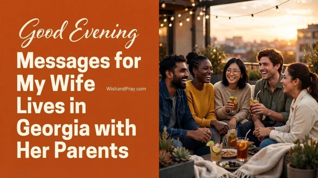 Good Evening Messages for My Wife Who Lives in Georgia with Her Parents