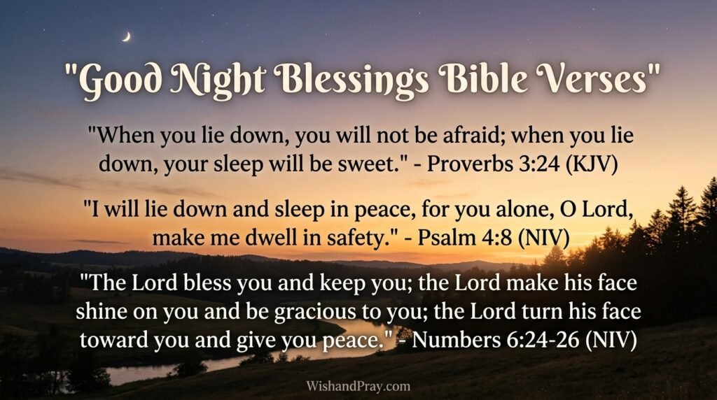 Good Night Blessings Bible Verses