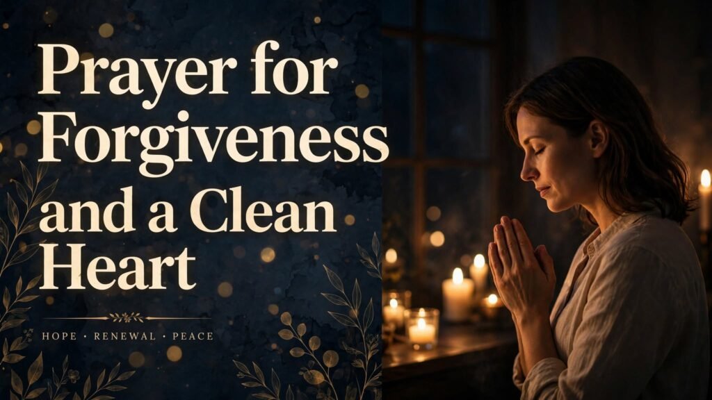 Prayer for Forgiveness and a Clean Heart