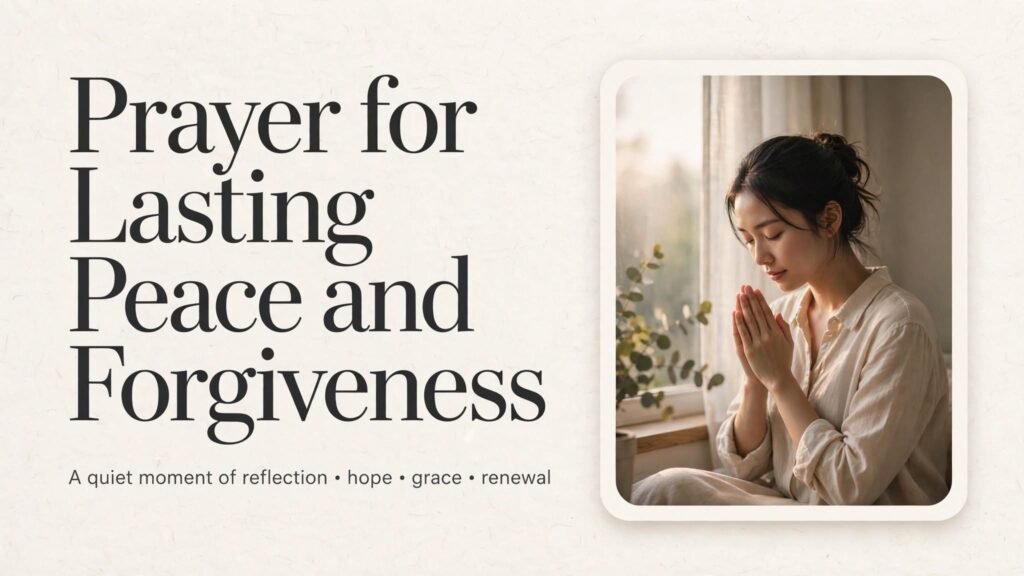 Prayer for Lasting Peace and Forgiveness