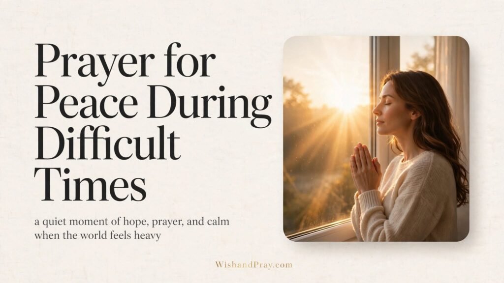 Prayer for Peace During Difficult Times