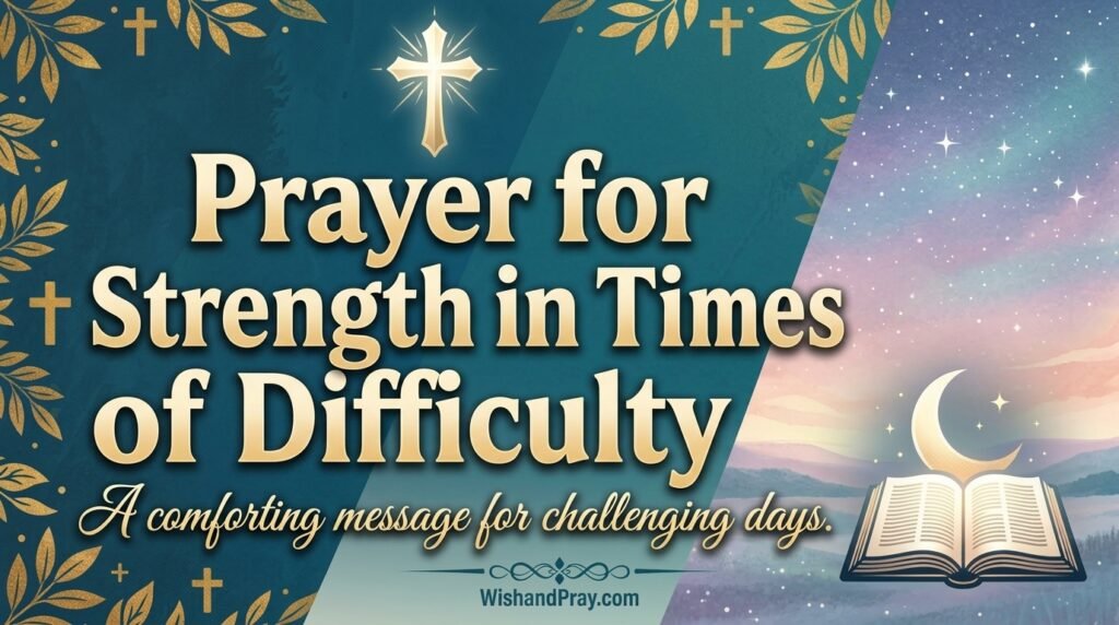Prayer for Strength in Times of Difficulty