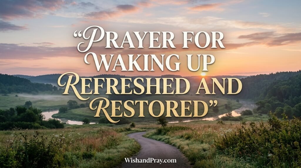 Prayer for Waking Up Refreshed and Restored