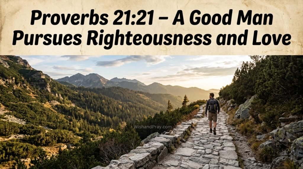 Proverbs 2121 – A Good Man Pursues Righteousness and Love