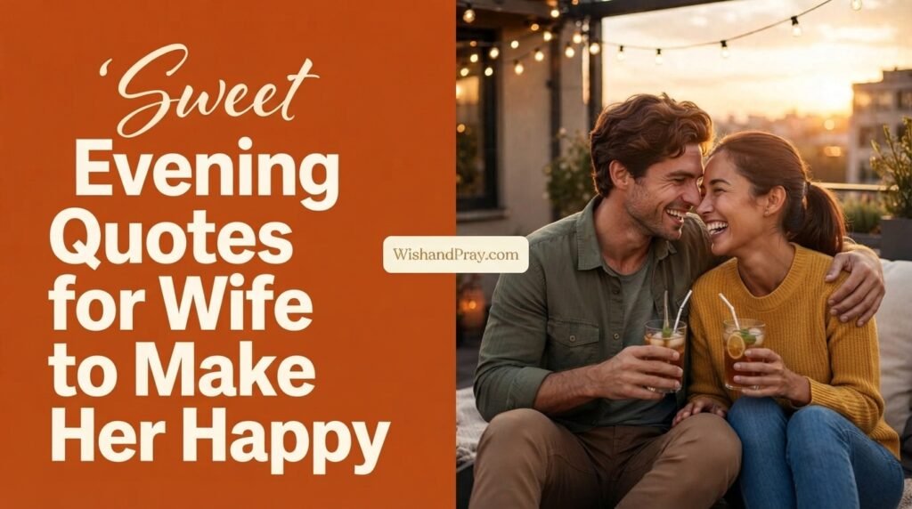 Sweet Evening Quotes for Wife to Make Her Happy