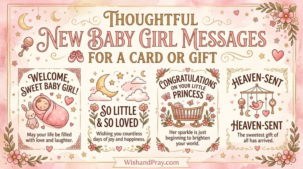 Thoughtful New Baby Girl Messages For A Card Or Gift