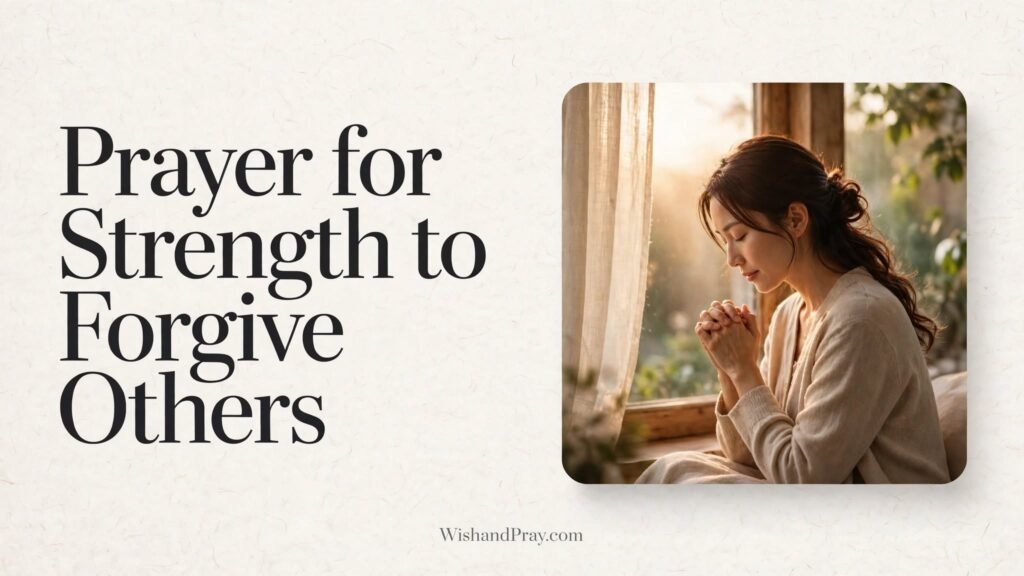 Prayer for Strength to Forgive Others