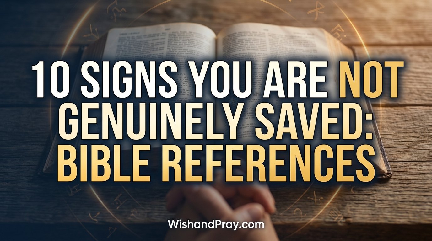 10 Signs You Are Not Genuinely Saved Bible References