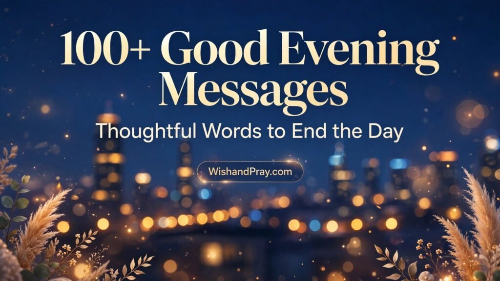 100+ Good Evening Messages Thoughtful Words to End the Day