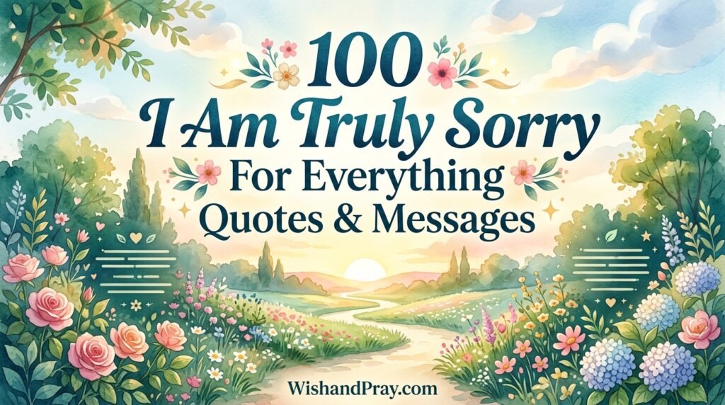 100 I Am Truly Sorry for Everything Quotes & Messages