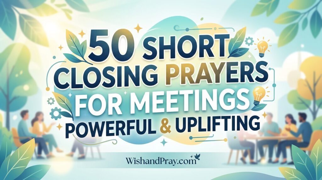 50 Short Closing Prayers for Meetings Powerful & Uplifting