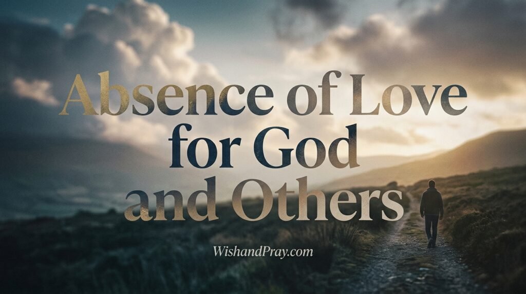 Absence of Love for God and Others