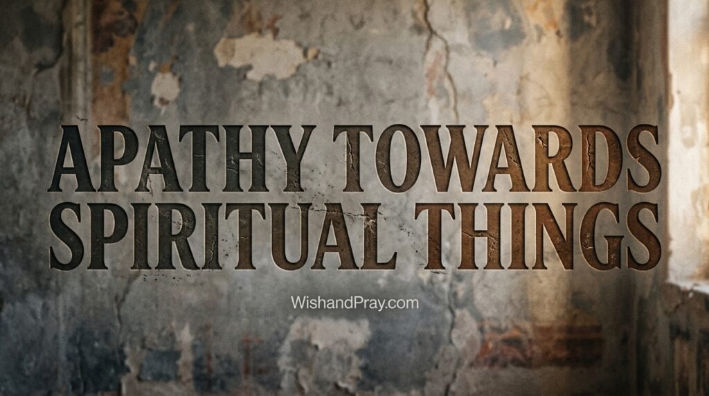 Apathy Towards Spiritual Things