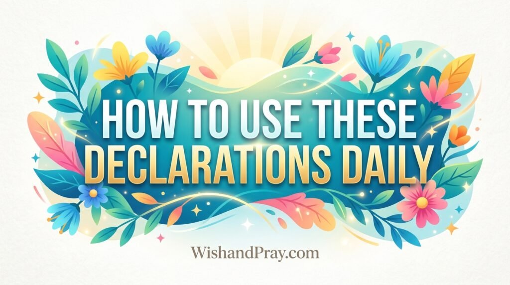 How to Use These Declarations Daily