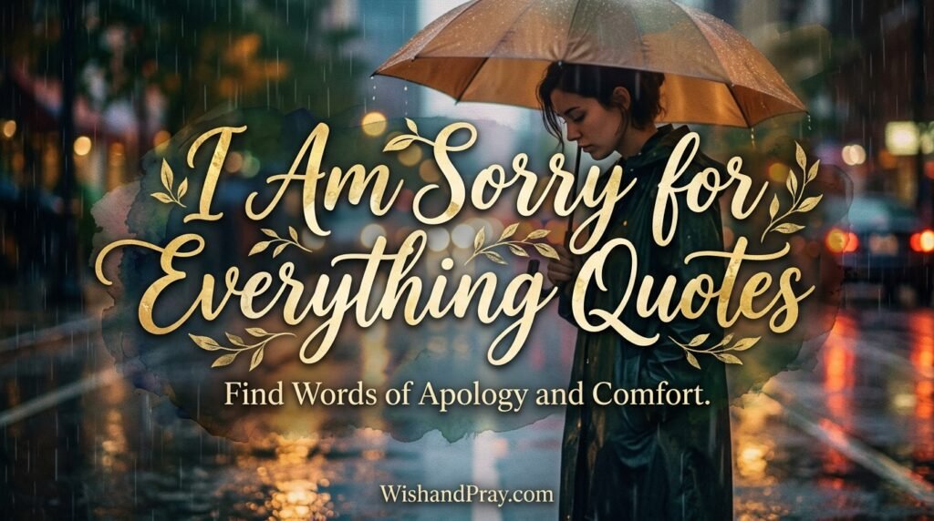 I Am Sorry for Everything Quotes