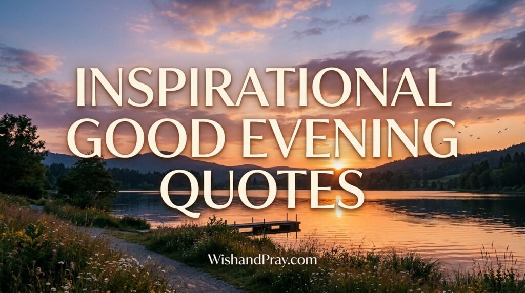 Inspirational Good Evening Quotes