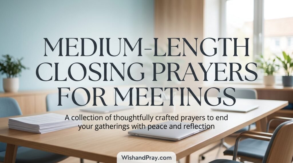 Medium-Length Closing Prayers for Meetings