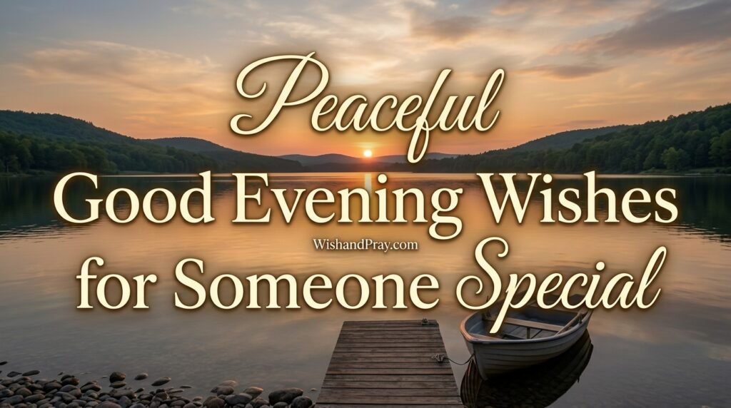 Peaceful Good Evening Wishes for Someone Special