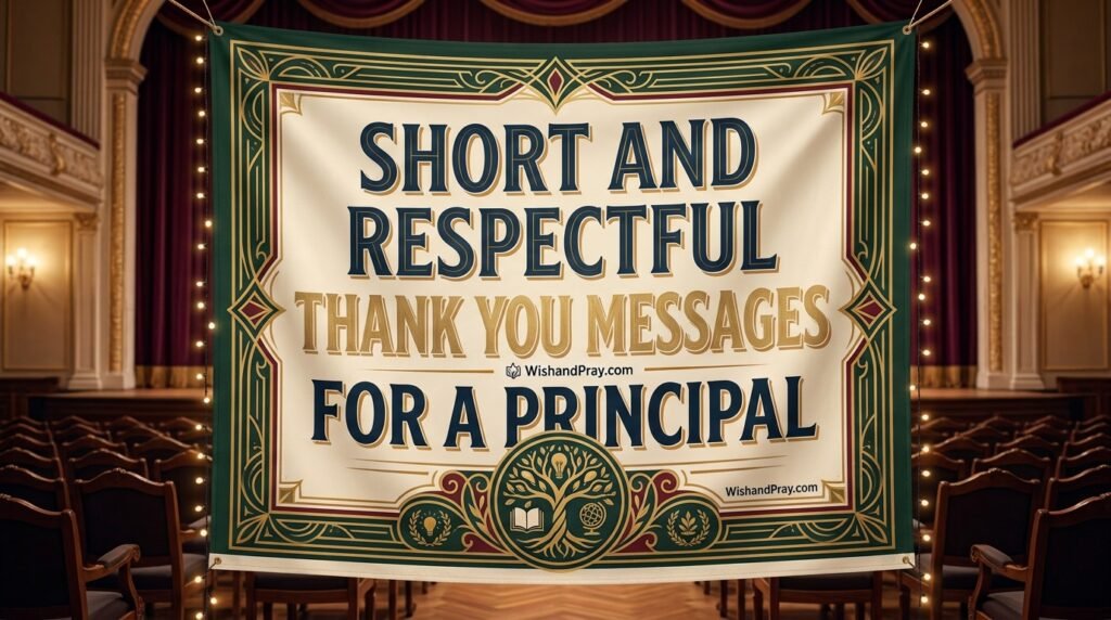 Short and Respectful Thank You Messages for a Principal