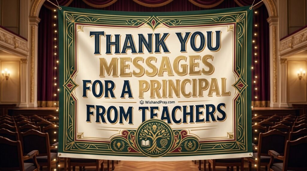 Thank You Messages for a Principal from Teachers