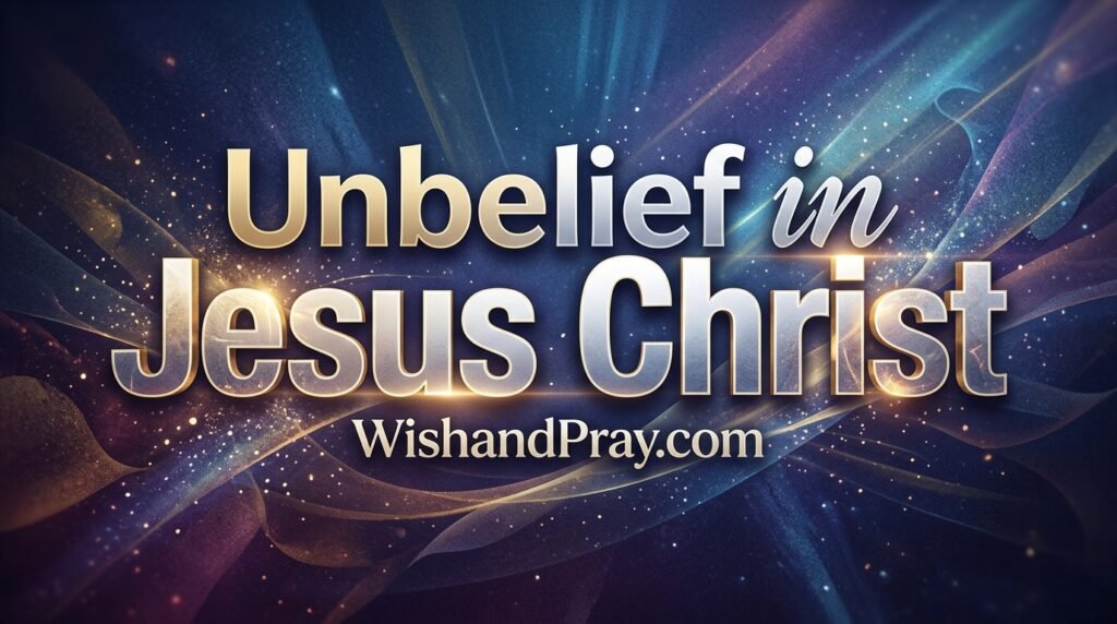 Unbelief in Jesus Christ